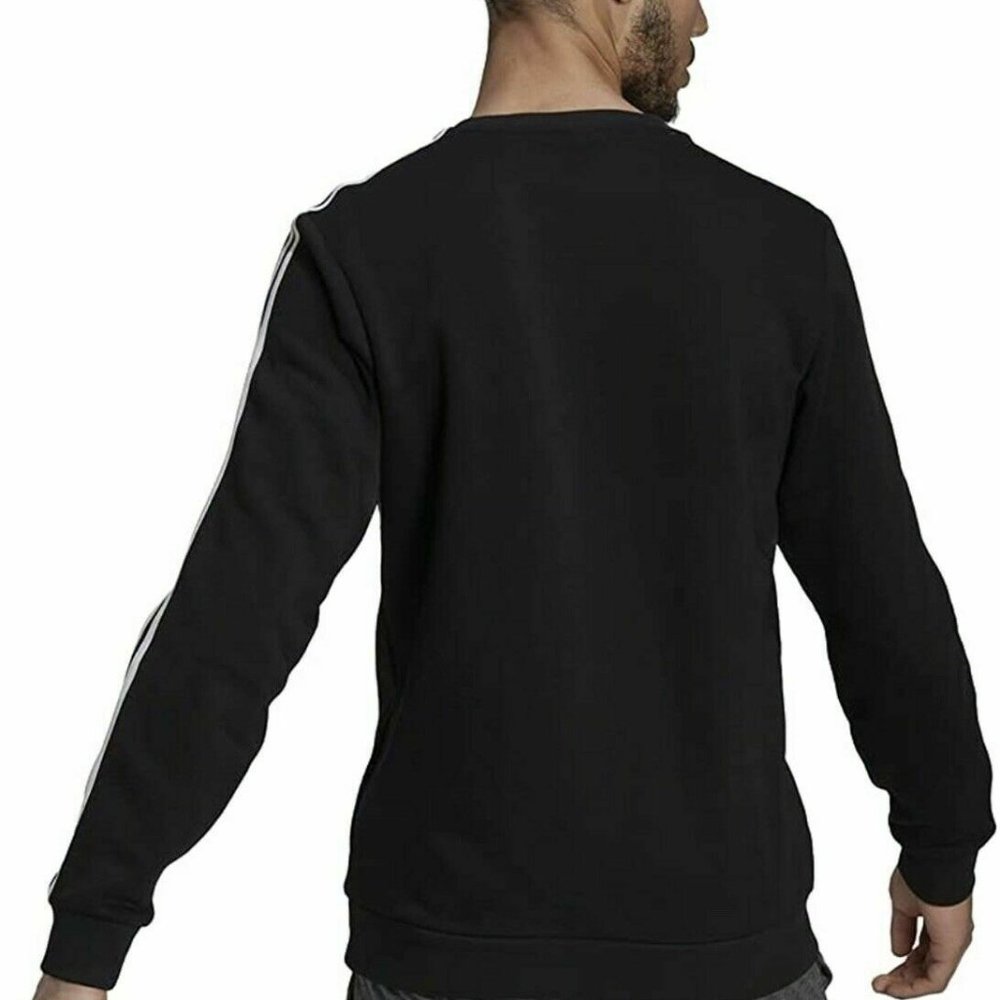 Adidas Men’s Crew Neck Sweatshirt  BLACK - Picture 5 of 9